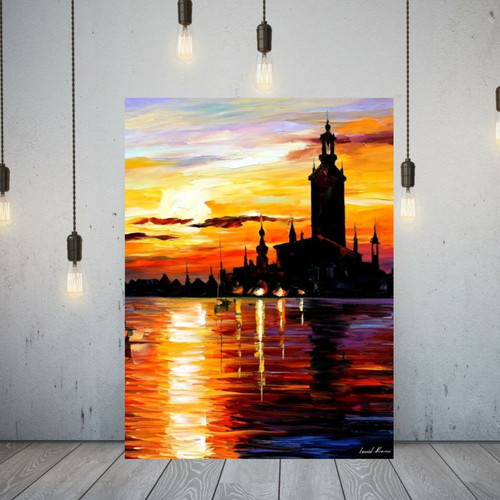 Leonid afremov town horizon - town, on